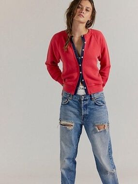 Free People Junior Sweatshirt Cardi